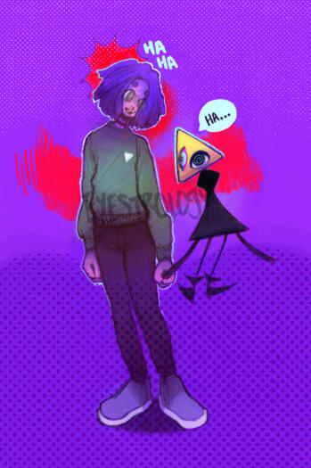 My character Molly and Poly holding hands